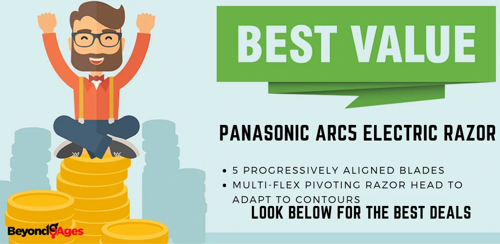 The Panasonic ARC5 Electric Razor offered the best value men's electric razor for a close shave