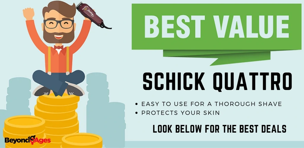 Schick quarto is the best value disposable razor